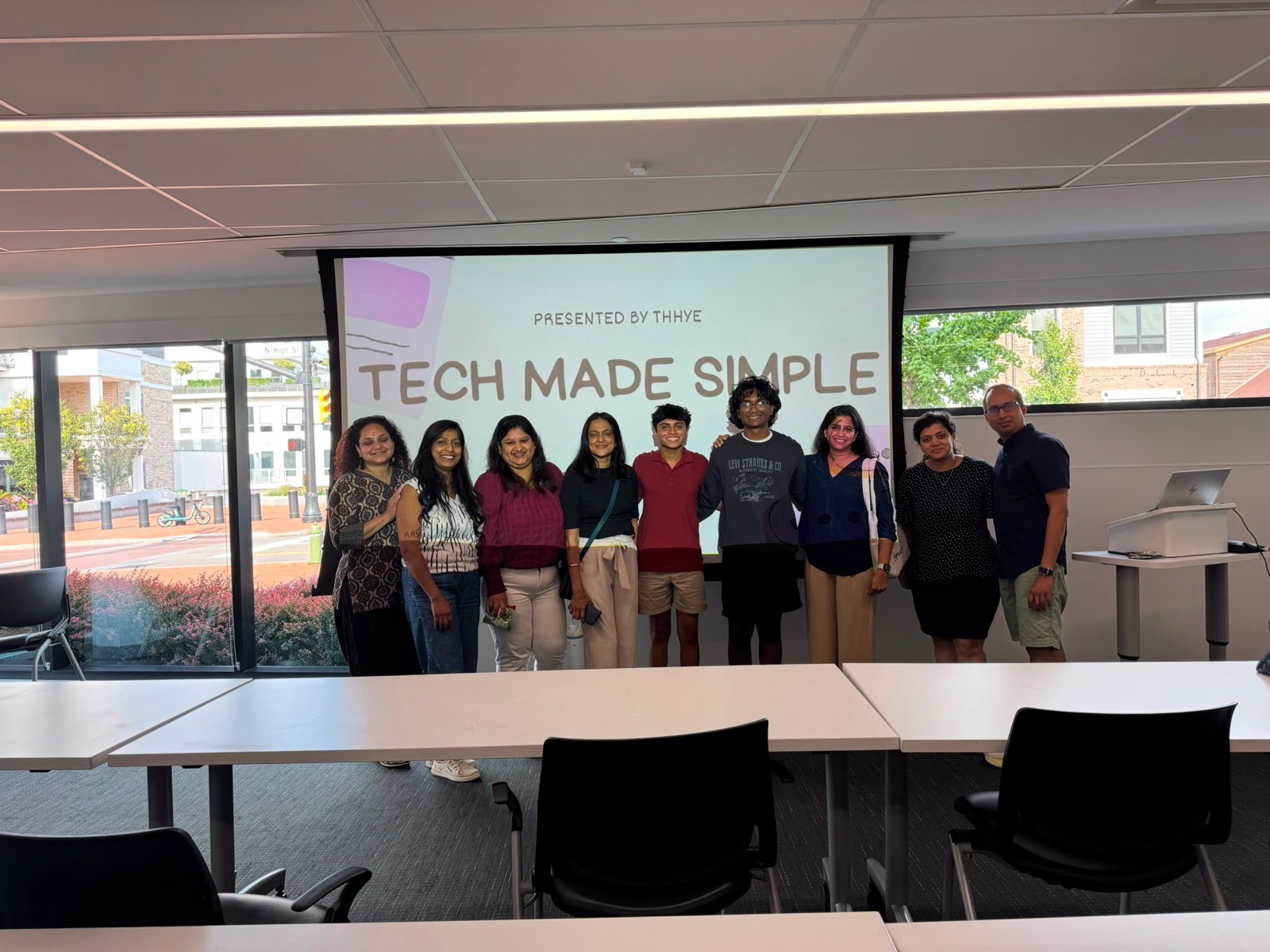 THHYE and CMM community members after a Tech Made Simple workshop
